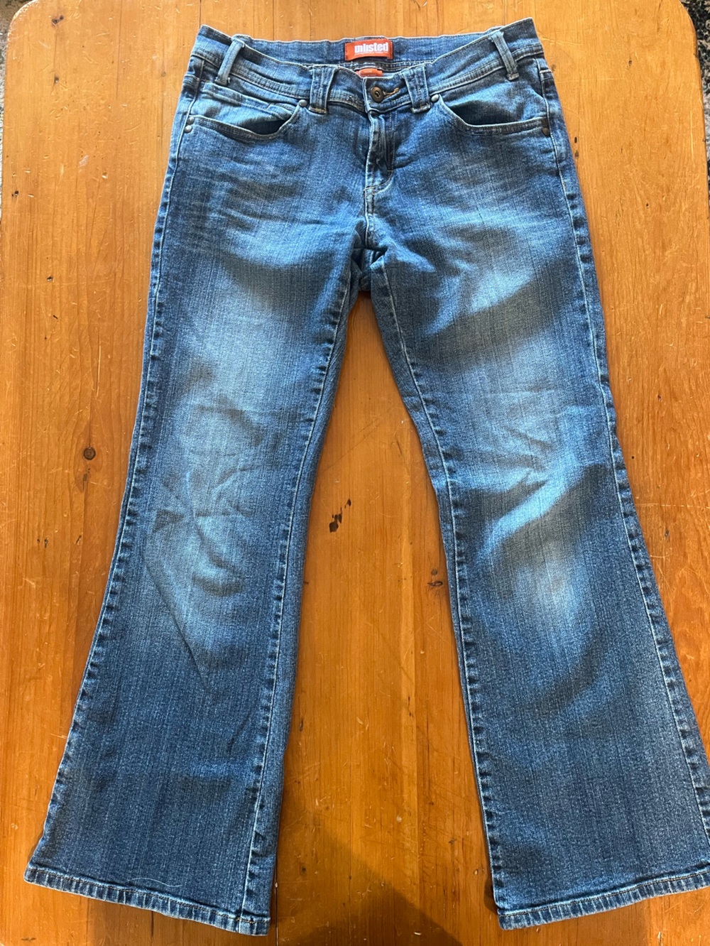 Y2K Unlisted Kenneth Cole Low Rise Bootcut Medium Wash Blue Denim Jeans